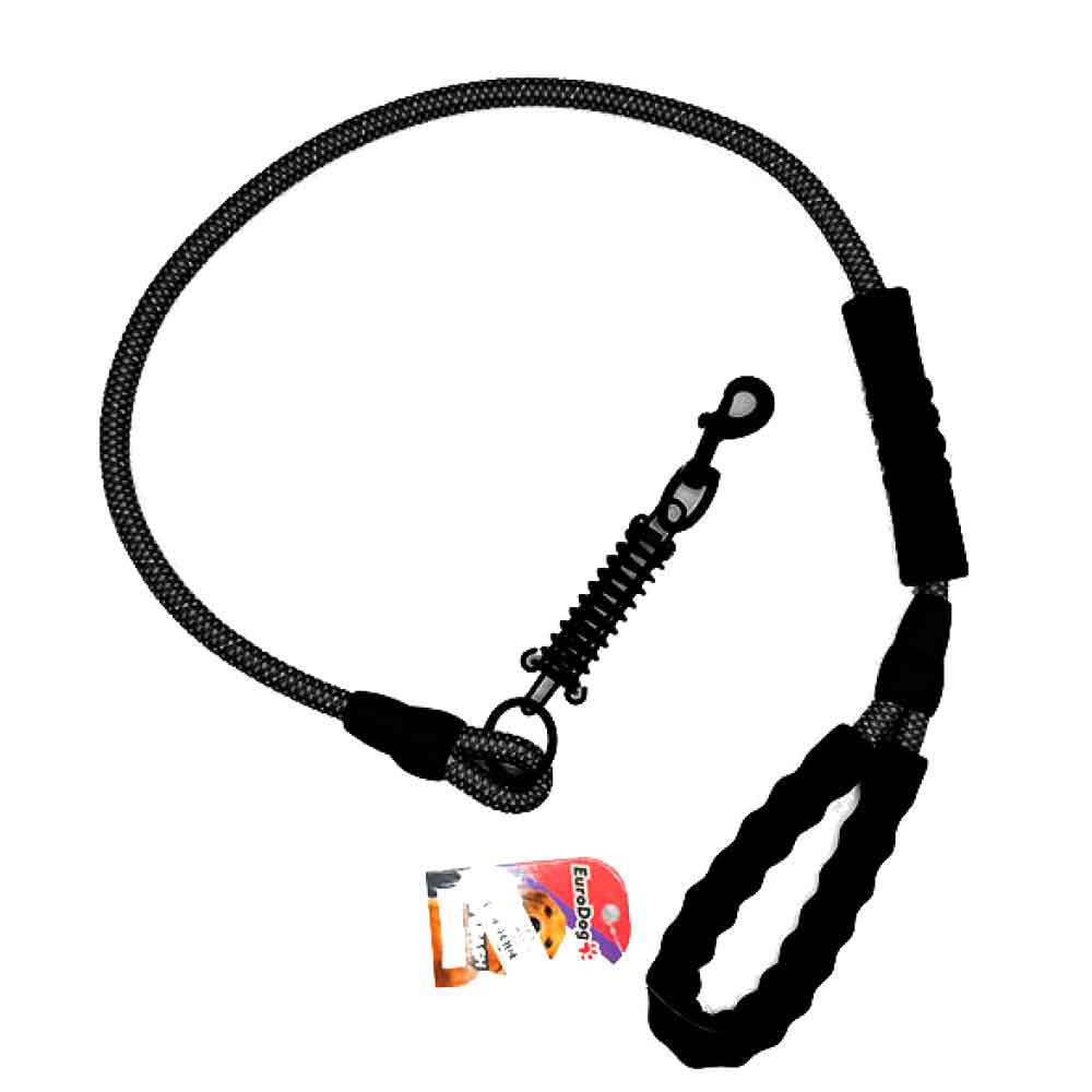 EuroDog Köpek Gezdirme Kayışı Reflektörlü Siyah 120 Cm